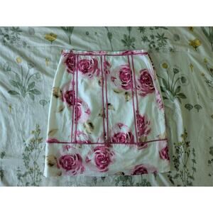 2000s Ann Taylor LOFT  Floral High Waisted Skirt